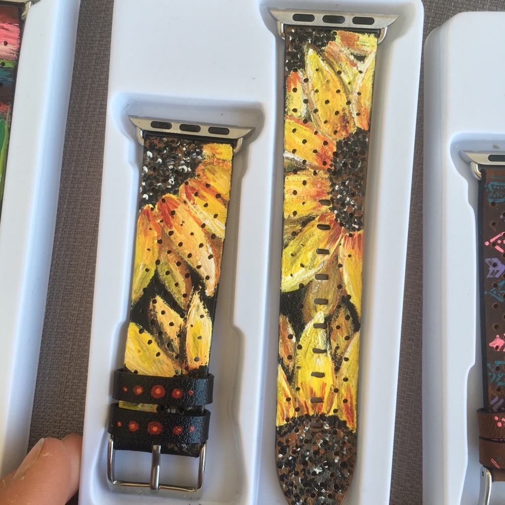 Hand painted Apple iwatch band